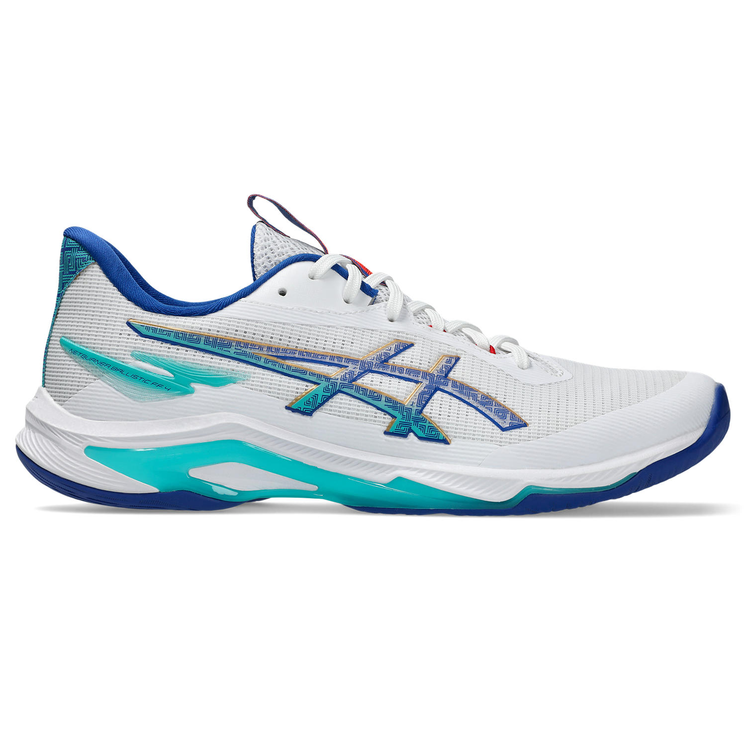 ASICS NETBURNER BALLISTIC FF 4 WHITE ASICS BLUE
