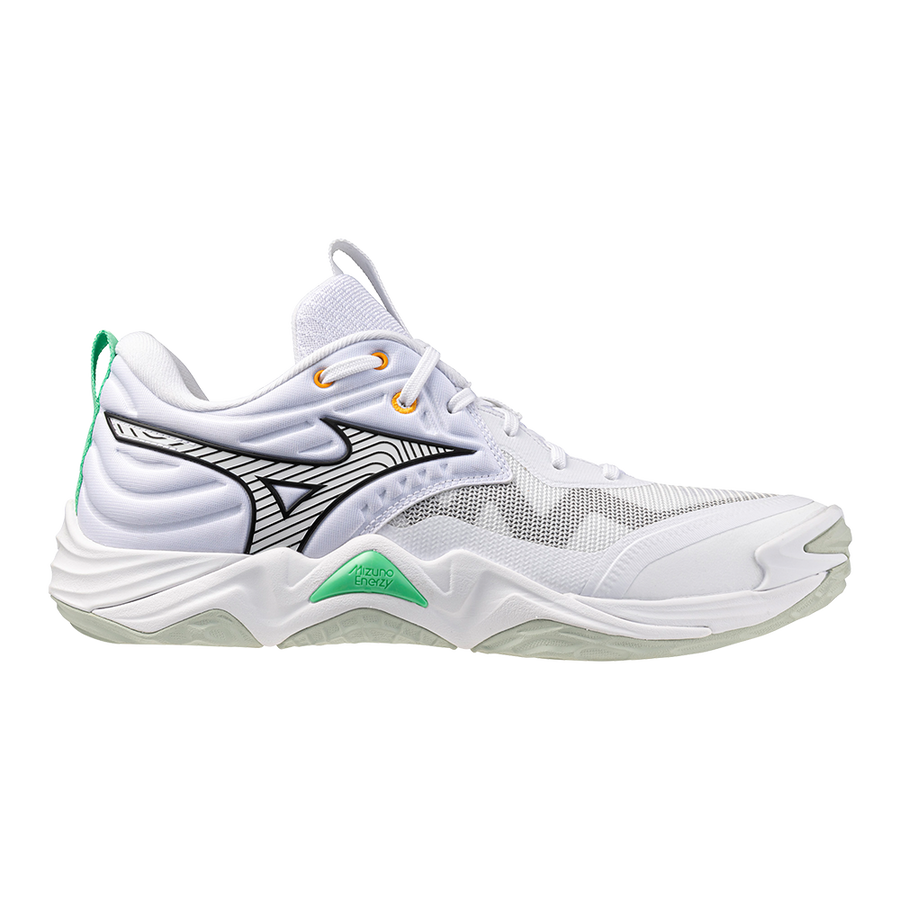 MIZUNO WAVE MOMENTUM ELITE WHITE BLACK FROZEN EMERALD