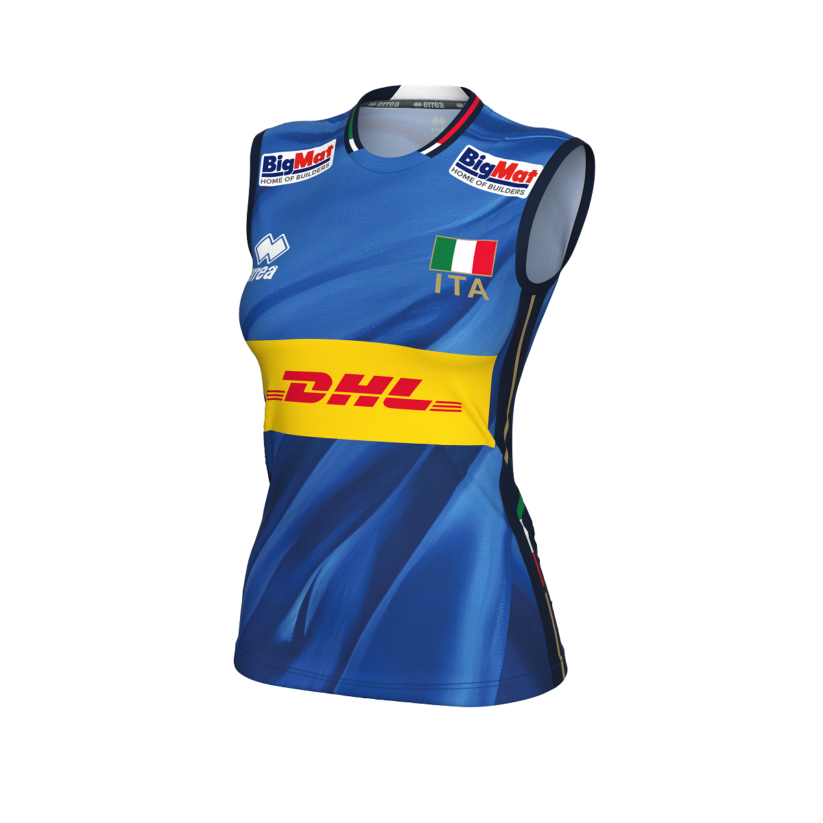 ERREA' MAGLIA NAZIONALE ITALIANA OFFICIAL DONNA FLAG BOX AZZURRO BLU