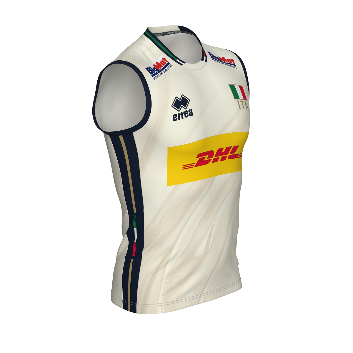 ERREA' MAGLIA NAZIONALE ITALIANA VOLLEY 2^MG GARA UNISEX AVORIO BLU