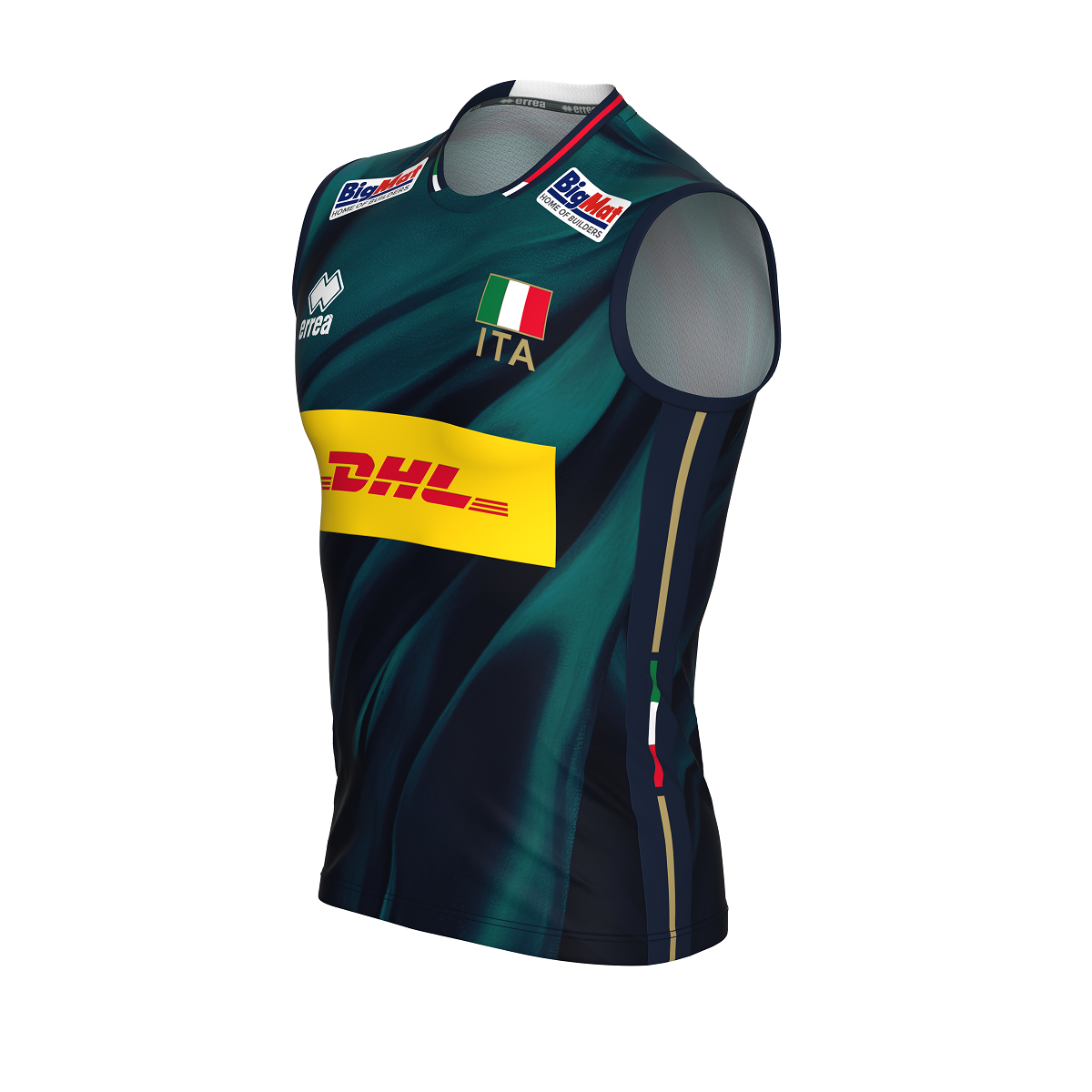 ERREA' MAGLIA NAZIONALE ITALIANA VOLLEY 3^MG GARA UNISEX JR PETROLIO BLU