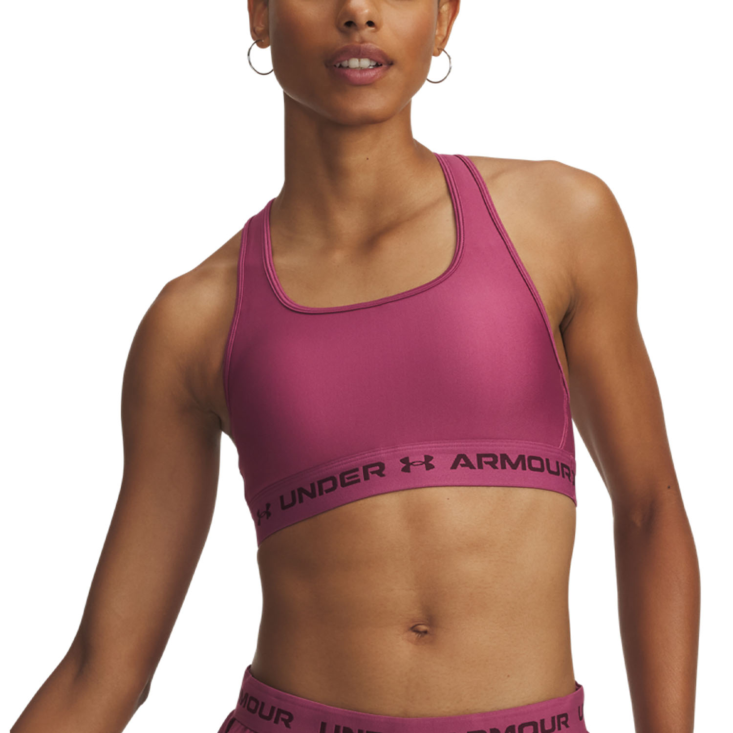 UNDER ARMOUR Reggiseno sportivo Armour Mid Crossback da donna rosa