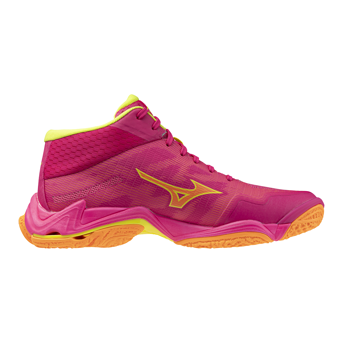 MIZUNO LIGHTNING ELITE MID PINK TETRA FORTUNE YELLOW LIGHT ORANGE
