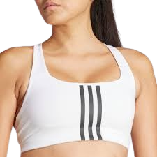 foto REGGISENO SPORTIVO POWERIMPACT TRAINING 3 STRIPES WHITE