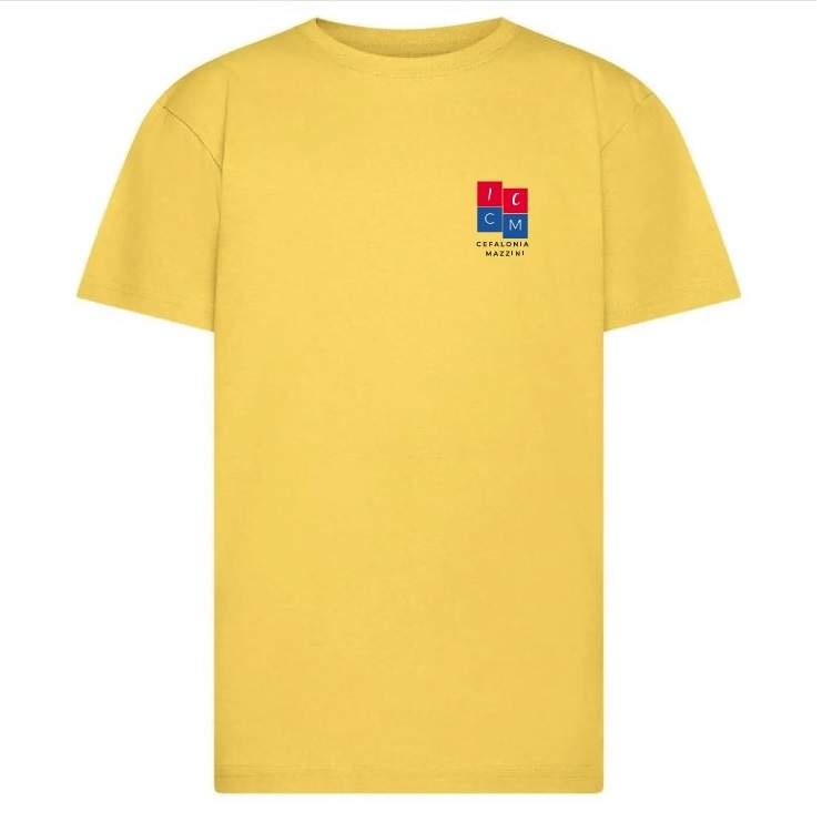 T SHIRT GIALLA MANICHE CORTE